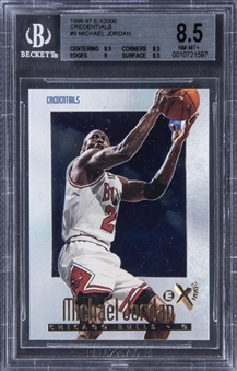 1996-97 Skybox E-X2000 Credentials #9 Michael Jordan (#119/499) - BGS NM-MT+ 8.5